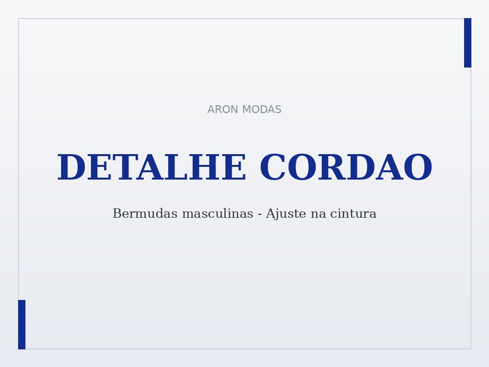 Detalhe do cordão de ajuste das bermudas masculinas