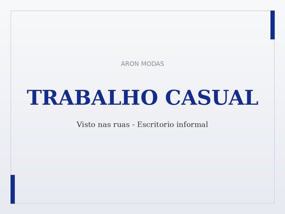 Look masculino trabalho casual Aron Modas